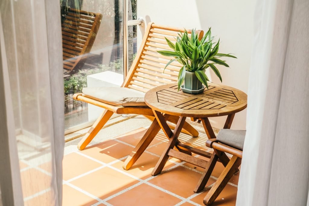 Meubilair op klein balkon